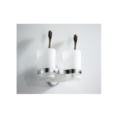 Стакан для ванной комнаты двойной Haiba хром (HB1908) - фото 7