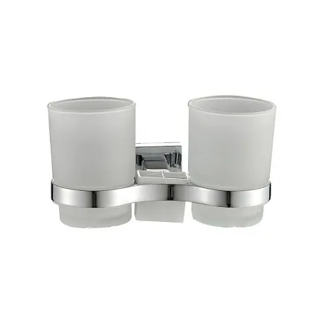 Стакан для ванной комнаты двойной Haiba хром (HB8608)