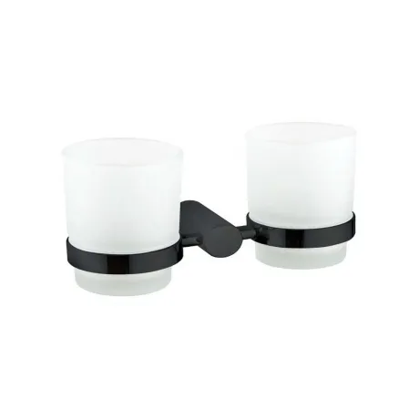 Стакан для ванной комнаты двойной Haiba черный (HB8408-7)