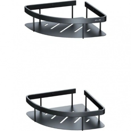 Полка для душа угловая двухъярусная AM.PM Sense L A7454222 черна...