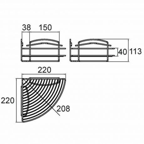 Полка угловая Milardo - 206WC00M44 - фото 3