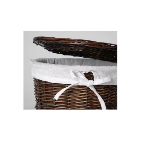 Плетеная корзина для белья с крышкой WasserKRAFT Donau WB-530-M 9062285 - фото 4