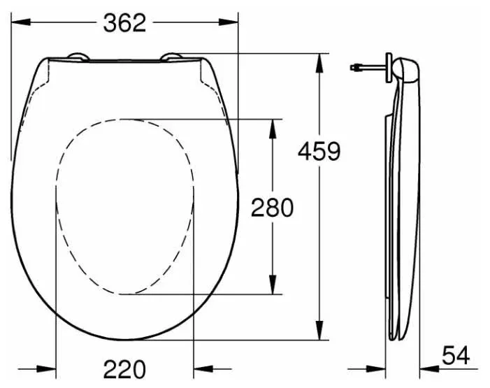 Сиденье для унитаза с крышкой Grohe Bau Ceramic 39493000 - фото 4