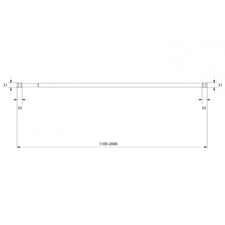 Карниз для ванной комнаты Milardo 014A200M14 - фото 4