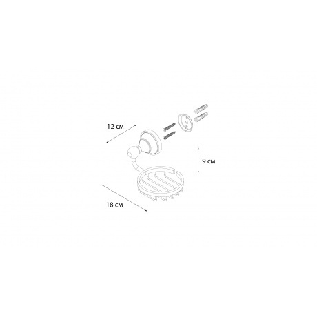 Мыльница FIXSEN Bogema решетка (FX-78509) - фото 2