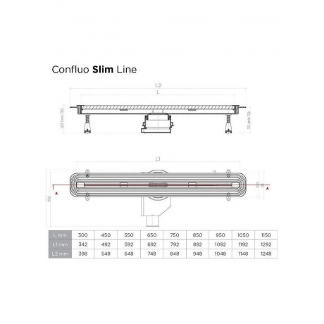 Душевой лоток Pestan 550 Slim+ (13100026) - фото 2