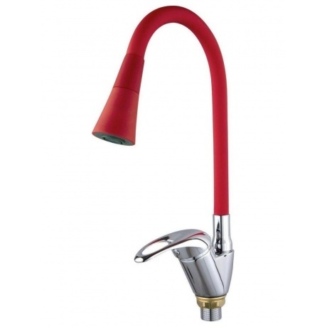 Излив FASHUN (A7358) красный/хром - фото 2