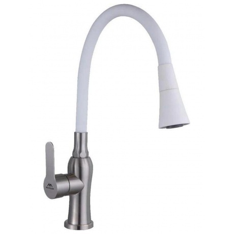 Излив FASHUN (N7356) белый/сатин - фото 2