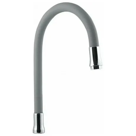 Излив Славен гибкий силикон, с аэратором, серый (СЛ-ЗП-113)