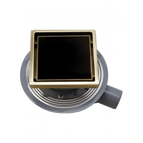 Точечный трап Pestan Confluo Standard 15х15 Black Glass Gold 13000152 32800₽
