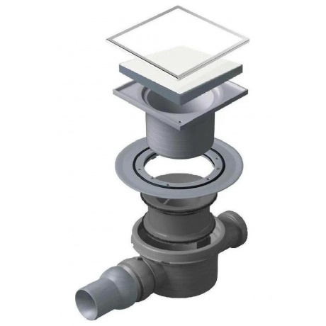 Точечный трап Pestan Confluo Standard 15х15 White Glass (13000094) - фото 1