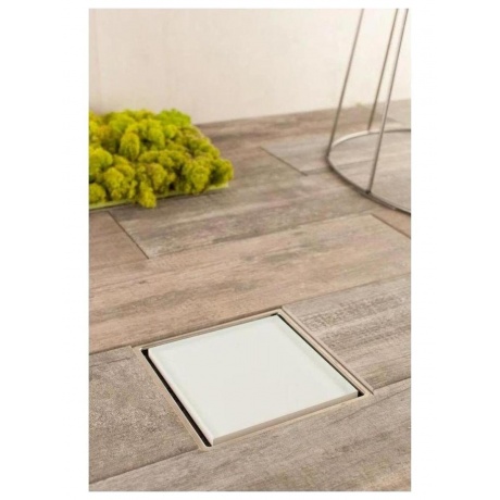 Точечный трап Pestan Confluo Standard 15х15 White Glass (13000094) - фото 2