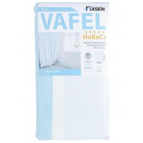 Шторка для ванной Fixsen Vafel голубая (FX-5020C) - фото 4