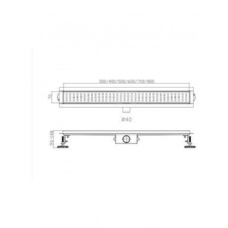 Душевой лоток Haiba сатин (HB93400) - фото 2