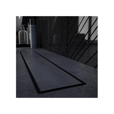 Душевой трап с комбинированным гидрозатвором Teymi Aina Prime черный 40 см под плитку T90008 - фото 15