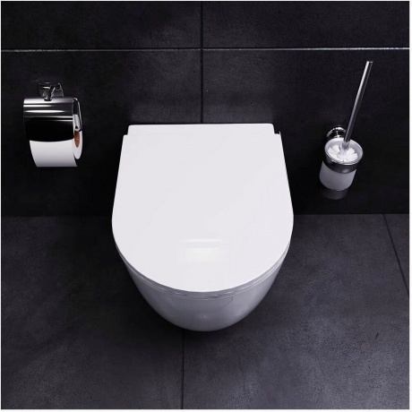 Подвесной унитаз безободковый с сиденьем микролифт Damixa Sirius DX86C1700SC - фото 14