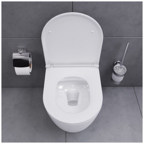 Подвесной унитаз безободковый с сиденьем микролифт Damixa Sirius DX86C1700SC - фото 8