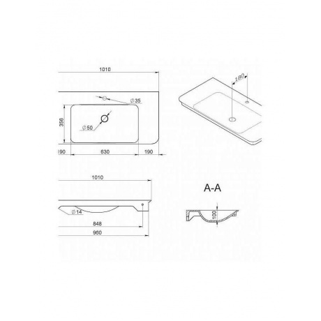 Раковина мебельная 100см AM.PM Sensation M30WPC1001WG белый - фото 4