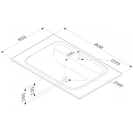 Раковина мебельная 80см AM.PM Func M8FWPC0800WM белая - фото 2