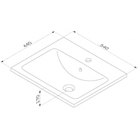 Раковина мебельная 55см AM.PM X-Joy M85AWCC0552WG64 белая - фото 2