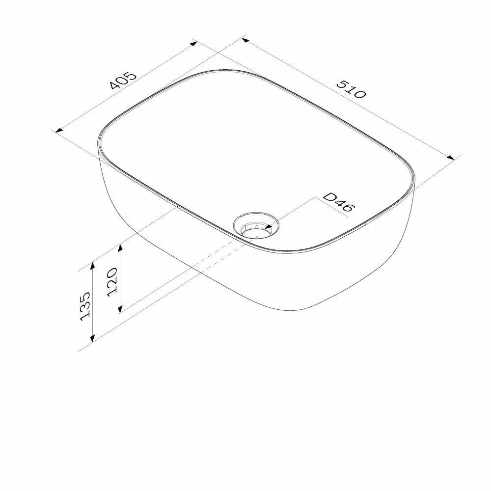 Раковина накладная Am.Pm Func 51 см M8FWCC10510WG белая глянцевая - фото 2