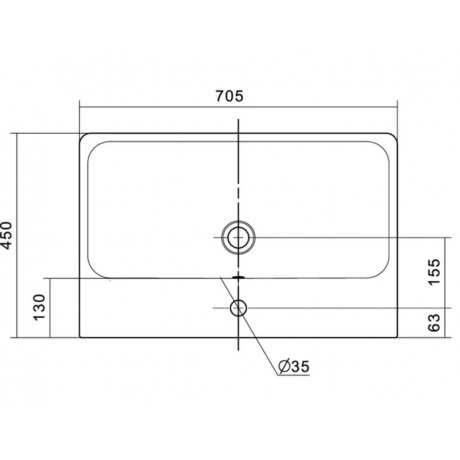 Раковина мебельная АКВАТОН АДРИАНА 1WH501628 (70,5х45 белый) - фото 4