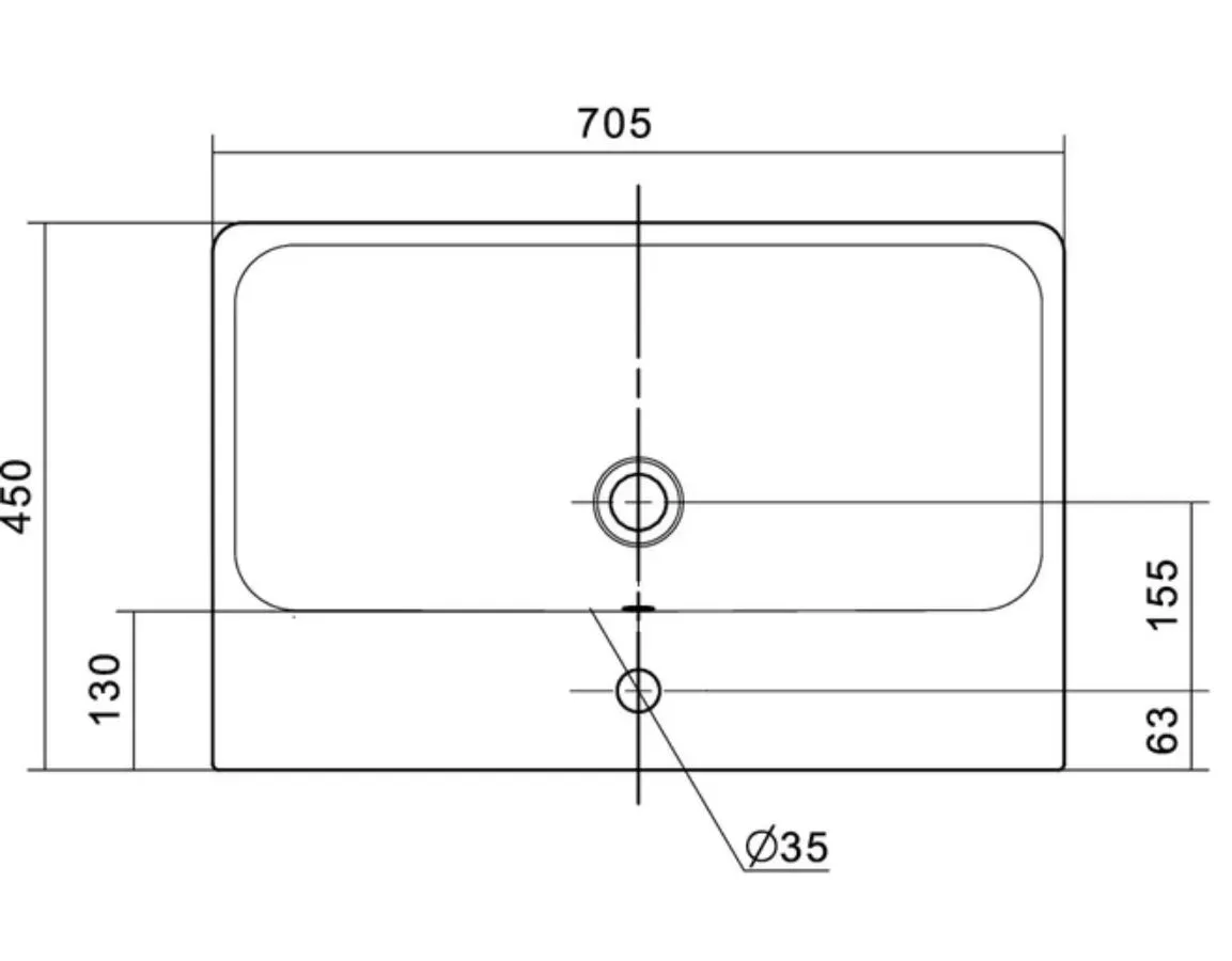 Раковина мебельная АКВАТОН АДРИАНА 1WH501628 (70,5х45 белый) - фото 4