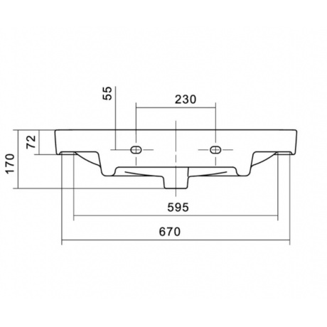 Раковина мебельная АКВАТОН АДРИАНА 1WH501628 (70,5х45 белый) - фото 5
