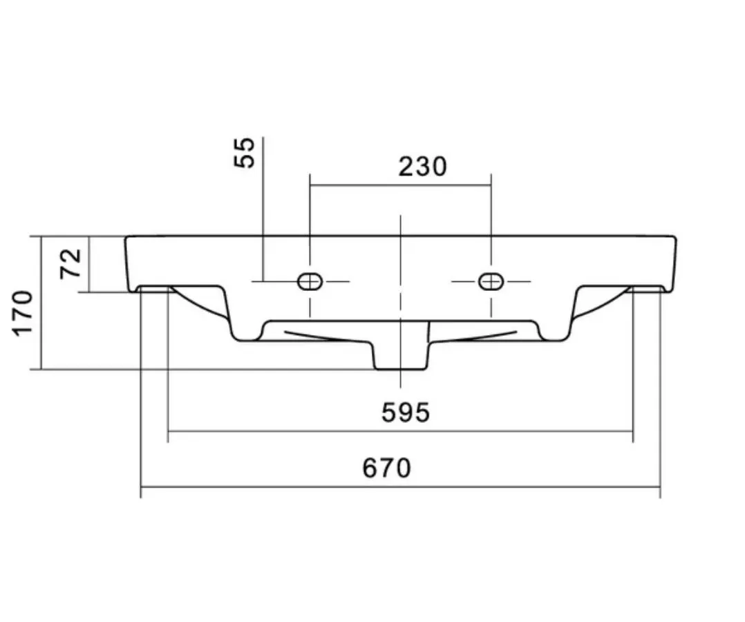 Раковина мебельная АКВАТОН АДРИАНА 1WH501628 (70,5х45 белый) - фото 5