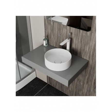 Раковина накладная D&amp;K Matrix белый матовый 355*355*120мм (DT1391508) - фото 3