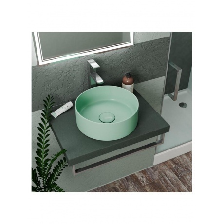 Раковина накладная D&amp;K Matrix светло зеленый 355*355*120мм (DT1391512) - фото 3