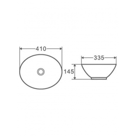 Раковина накладная DK Matrix 410*335*145мм, матовый белый (DT1390708) - фото 4