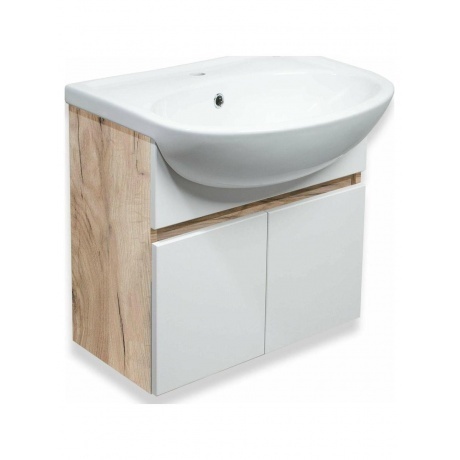 

Тумба Runo Лада 50 подвесная крафтовый дуб под умывальник Уют 50 (00-00001370)