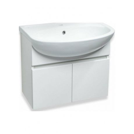 

Тумба Runo Лада 60 подвесная белая под умывальник Уют 60 (00-00001368)
