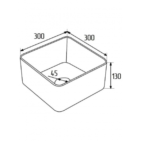 Умывальник мебельный Runo Tetra (квадратная) (00-00002561) - фото 2