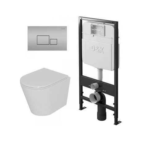 Комплект DK DS1021604 унитаз DT1026016 инсталляция DI8055119 клавиша смыва DB1519002 32930₽