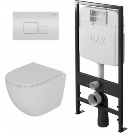 Комплект DK DS1391602 унитаз DT1396016 инсталляция DI8055119 клавиша смыва DB1519016 32930₽