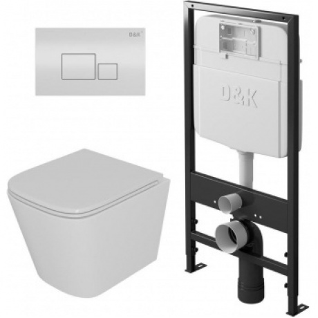 Комплект DK DS1431602 унитаз DT1436016 инсталляция DI8055119 клавиша смыва DB1519016 32930₽