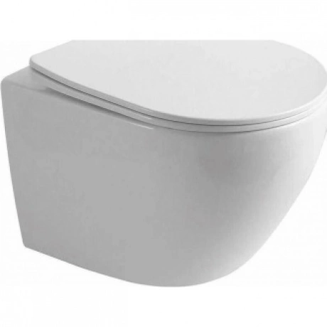Унитаз OLIVE'S подвесной, белый, сиденье дюропласт PLAZA (PL3011...
