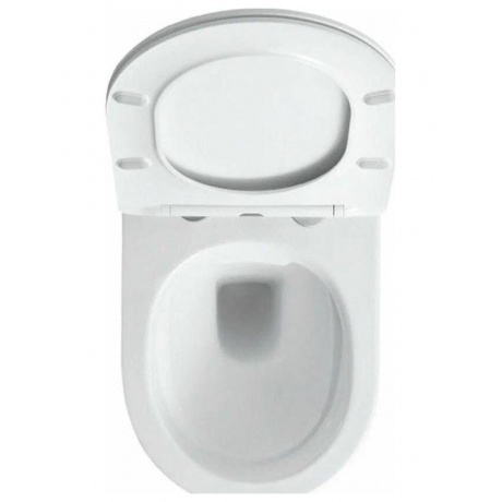 Унитаз OLIVE'S подвесной, белый, сиденье дюропласт PLAZA (PL30116DP) - фото 2