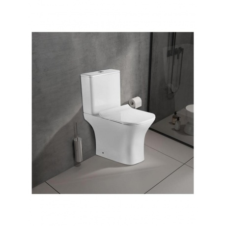 Унитаз-компакт OLIVE'S белый, сиденье дюропласт PORTO (PR31126DP) - фото 2