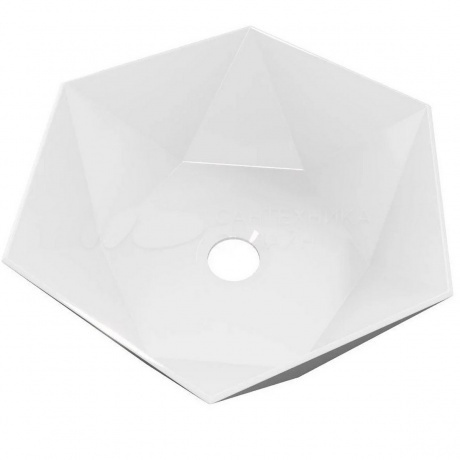 Раковина Teymi Diamond 48, накладная, белая T51105 - фото 3