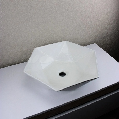 Раковина Teymi Diamond 48, накладная, белая T51105 - фото 5