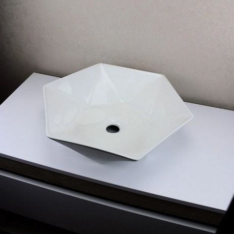 Раковина Teymi Diamond 48, накладная, белая T51105 - фото 6