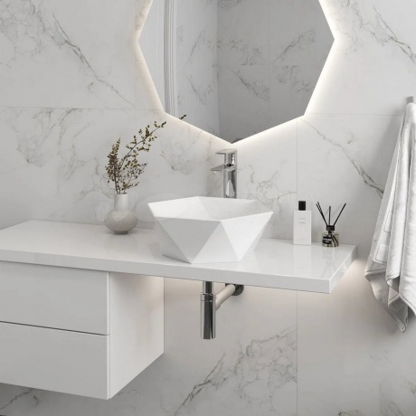 Раковина Teymi Diamond 48, накладная, белая T51105 - фото 8