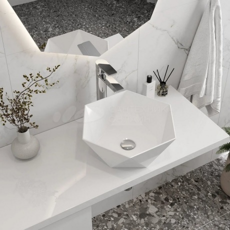 Раковина Teymi Diamond 48, накладная, белая T51105 - фото 9