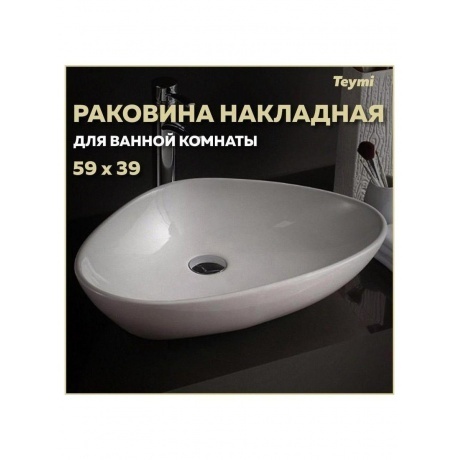 Раковина Teymi Ellie 60 накладная, белая T50802 - фото 5
