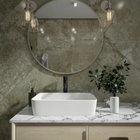 Раковина Teymi Helmi 50 накладная, Белая Матовая T50291 - фото 3