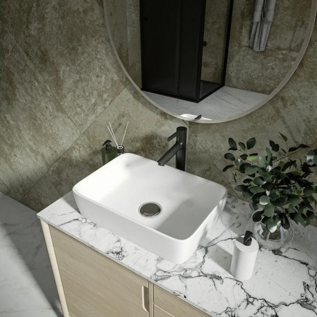 Раковина Teymi Helmi 50 накладная, Белая Матовая T50291 - фото 4