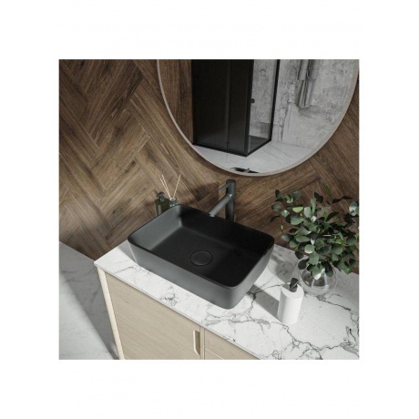 Раковина Teymi Helmi 50 накладная, Черная Матовая T50293 - фото 13